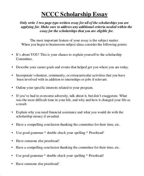 Image result for Scholarship Essay Format Example