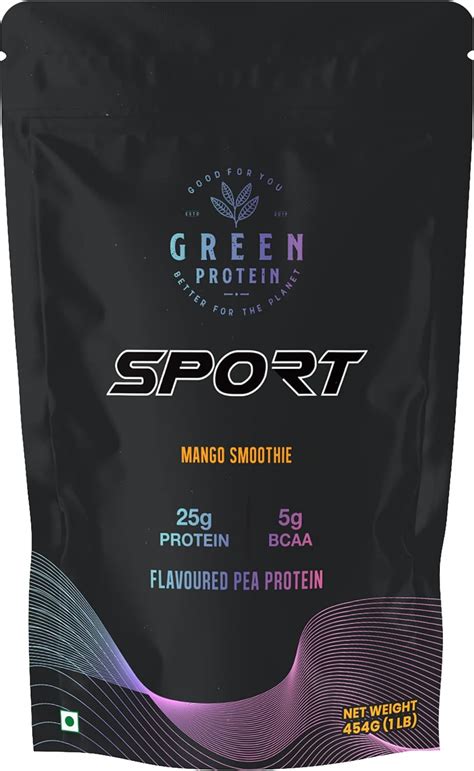 Green Protein Vegan Plant Pea Protein Powder, MANGO Flavor | 1Lb Pouch ...