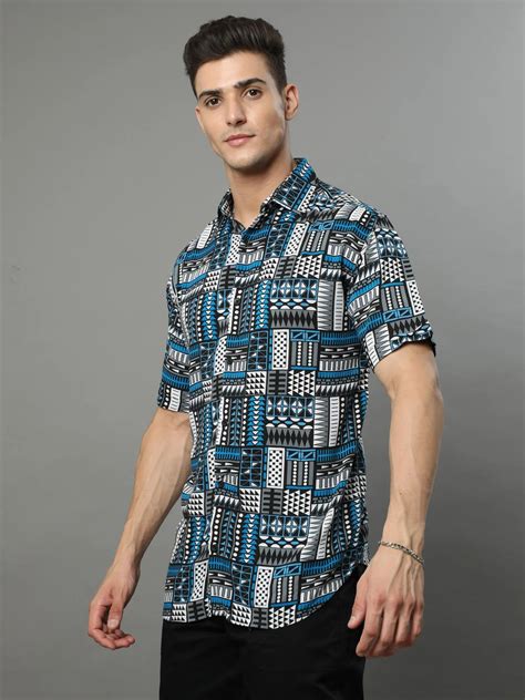 Shop Latest Blue Mens Rayon Shirts for Men Online in India – Bevdaas