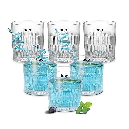 Buy Treo by Milton Elix Juice Tumbler I Premium Glass Set of 6 for ...