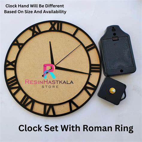 Black Clock Set With Roman Ring – Resinhastkala Store