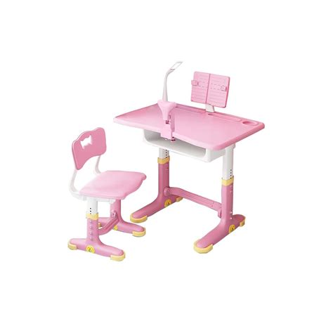 Syga Kids Height Adjustable Desk and Chair Set Study Table Writing Desk ...