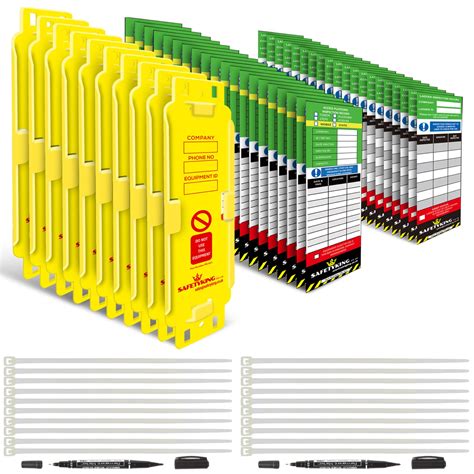 Safetyking Ladder Tags Ladder Inspection Tags 10 Holders 15 Inspcetion ...