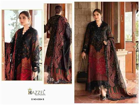 MARIA.B 304 COLOURS BY HAZZEL 304-A TO 304-B SERIES PAKISTANI SUITS ...