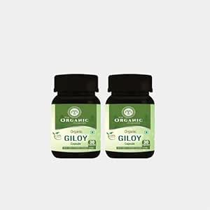 The Organic Shoppee Organic Giloy Capsules (60 Capsules) Herbal ...