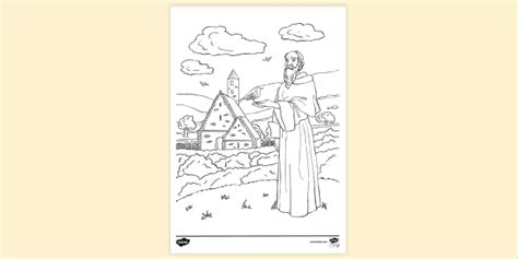 St Kevin and Glendalough Colouring Sheet (teacher made)