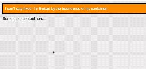 Image result for CSS Sticky Container