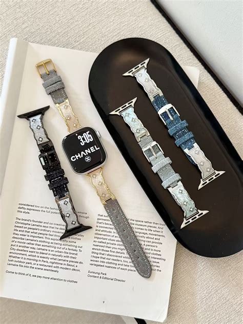 Denim Stitch Watch Band with Metal Accents – For Apple Watch – Kalakaar ...
