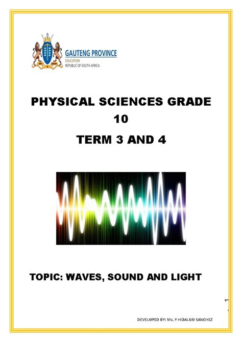 Grade 10 Physical Sciences Experiment 1: Heating and Cooling Curve ...