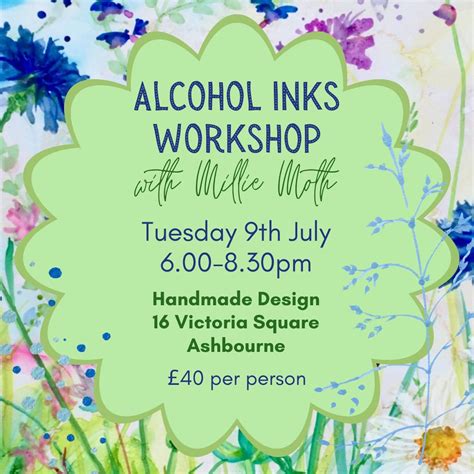 Alcohol inks workshop hosted by Millie Moth, Handmade Design, Ashbourne ...