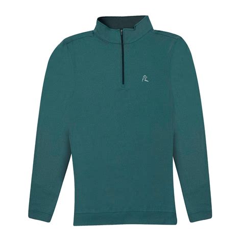 NLU x Rhoback Heathered Quarter Zip | Fairway Green – No Laying Up