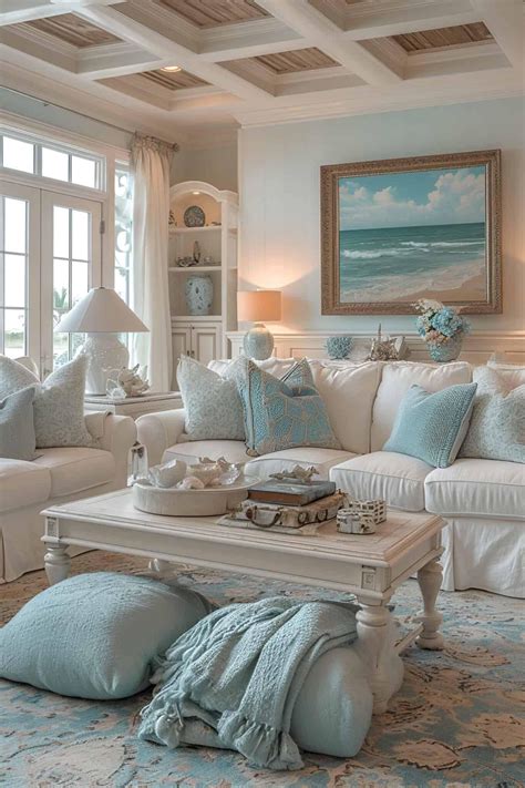 Pin by Johanne Barnes on Coastal deco | Beach house living room, Living ...
