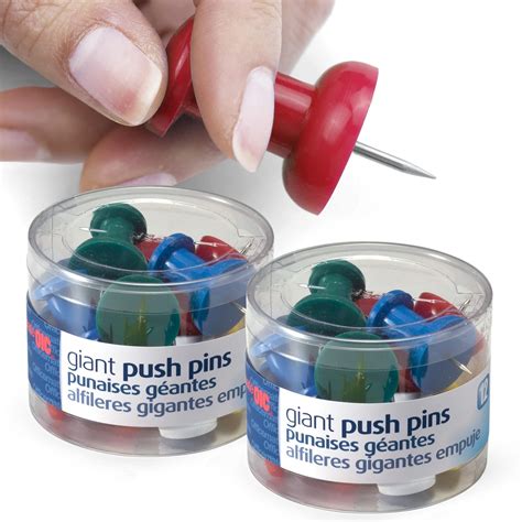 Officemate Giant Push Pins, 1.5" 2 Tubs of 12 (92905) : Amazon.in ...