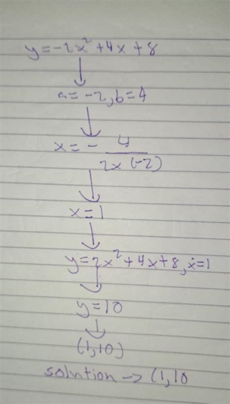 y= -2x²+4x+8 to general form - Brainly.ph