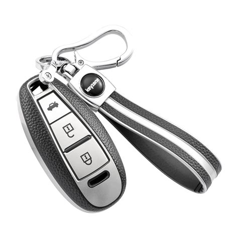 Keyzone leather TPU key cover and keychain compatible for Ciaz, Baleno