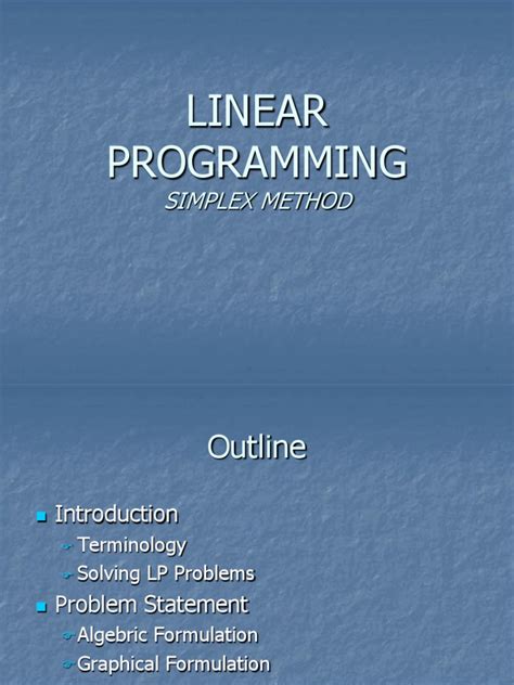 Simplex Method Solving Linear Programming Model 的图像结果