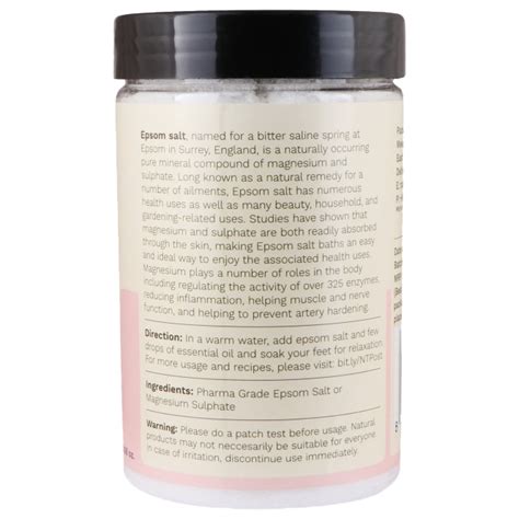 Tattvalogy Epsom Salt (Magnesium Sulfate): Relax, Detox, & Rejuvenate ...