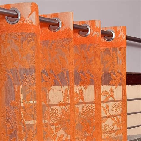 Buy DECOROLOGY Heavy Net Door Curtains 7ft Set of 2 | Linen Sheer ...