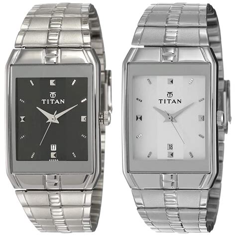 Titan Men Karishma White,Black, Silver, Stainless Steel Analog Watches ...