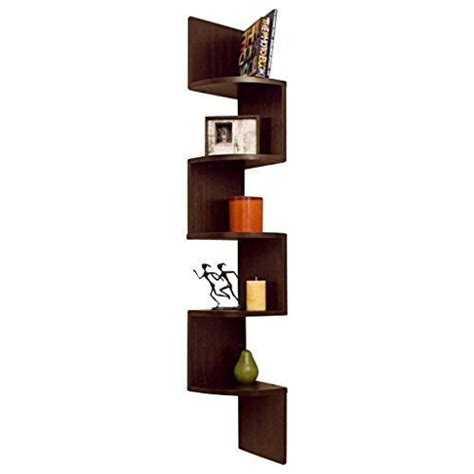 WOOD KARTINDIA Zigzag Floating Corner Wall Shelf Stand|Corner Shelf ...