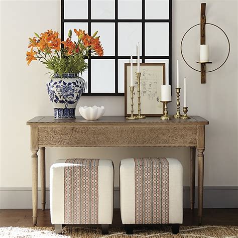 Baylor Carved Wood Console Table