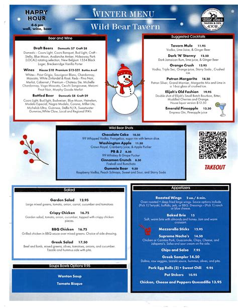 Grand Lake Restaurant Menu and Dining | Wild Bear Tavern