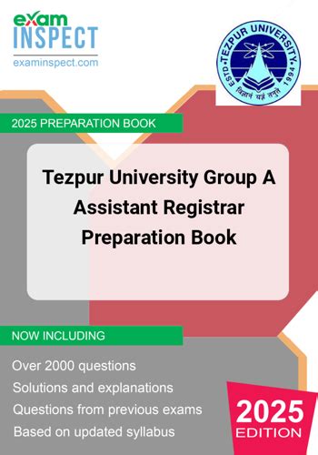 Buy Tezpur University Group A Assistant Registrar Preparation Book 2025 ...