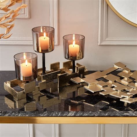 Buy Brim Royale Blocks Aluminium Decorative Platter from Home Centre at ...