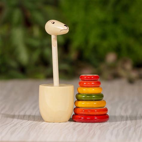 Channapatna Kangaroo Stacking Toy |Counting Set For Kids– CultureShoppe