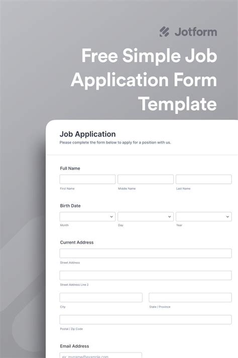 Simple Job Application Form 的图像结果