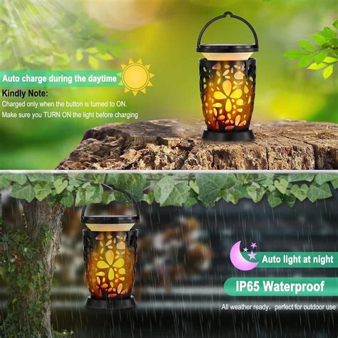 Buy Dyna-Living Solar Flame Lights Outdoor Garden,2 Pack,Solar Torch ...