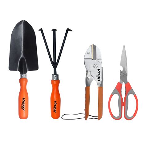 VISKO Garden Tools Set, 657 Gardening Hand Tool Kit 4 Pieces for Home ...