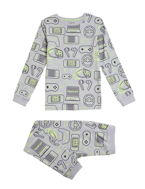 Buy Cotton Rich Gaming Pyjamas at Marks & Spencer