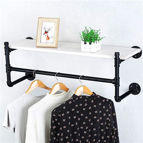 HAOVON Industrial Pipe Clothing Rack Wall Mounted India | Ubuy