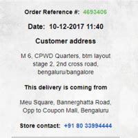 KFC India — order undelivered