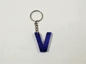 Supoxy Art | Blue Galaxy | Letter V | Resin Key Chain Price in India ...