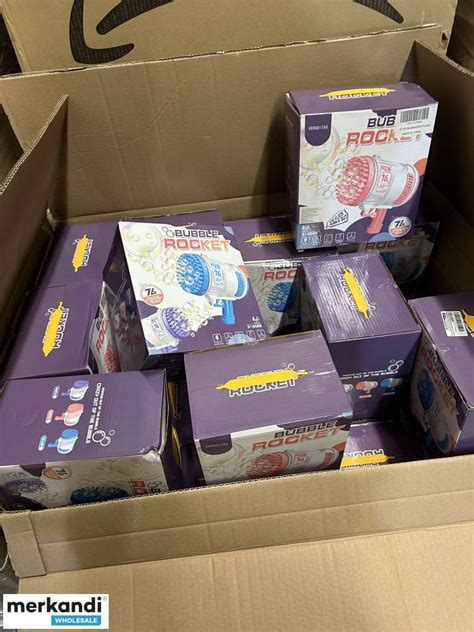 350 pieces The Rocket Gun 2 pallets 5000 colored soap bubbles per ...