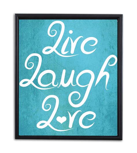 Live Laugh Love Canvas Painting, Framed Canvas Art Print For living ro ...