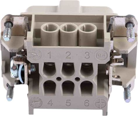 10190000 EPIC | EPIC Connector Insert, 6 Way, 16A, Male, H-BE, Cable ...