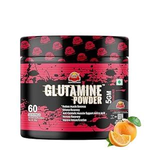 Sap Nutrition | Glutamine Powder 300g flavoured (Orange) : Amazon.in ...