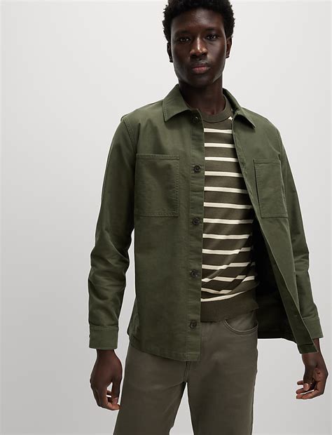 Buy Cotton Rich Overshirt at Marks & Spencer
