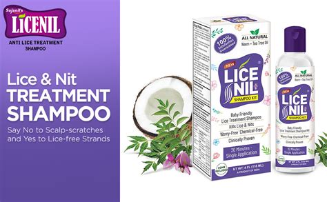 Buy Lice-Nil Premium Lice & Nits Killer. Herbal Shampoo with Coconut ...