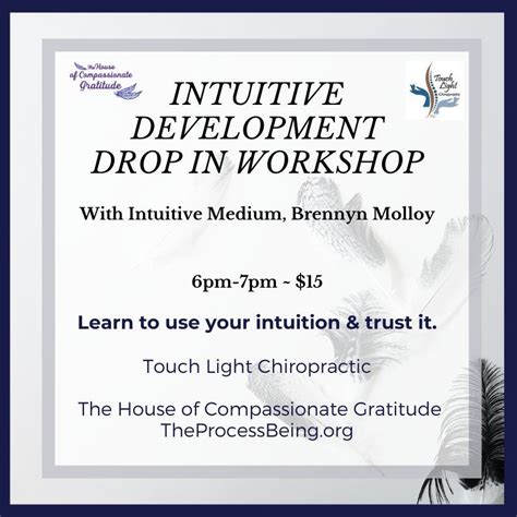 INTUITIVE DEVELOPMENT DROP IN WORKSHOP, Touch Light Chiropractic ...
