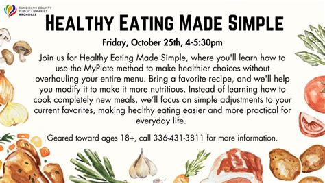 Healthy Eating Made Simple with Randolph Health, 10433 S Main St ...