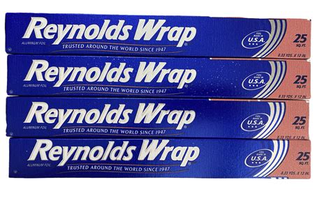Reynolds Wrap Aluminum Foil 25 sq. ft quality & strength pack of 4 ...