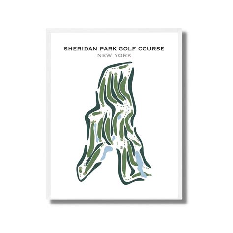 Sheridan Park Golf Course, NY | Golf Course Map, Golf Map, Golfer Gift ...