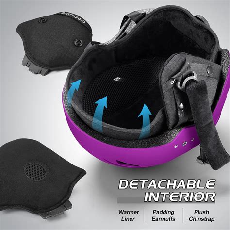 Buy Odoland Ski Helmet with Ski Goggles, Light Weight Snowboard Helmet ...