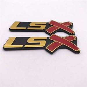 Pair LSX Chrome Silver Red Emblem 3D Badge Nameplate Replacement For ...