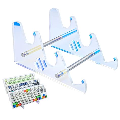 Buy GEKUCAP Acrylic Keyboard Display Stand, 3 Tier Colorful Mechanical ...
