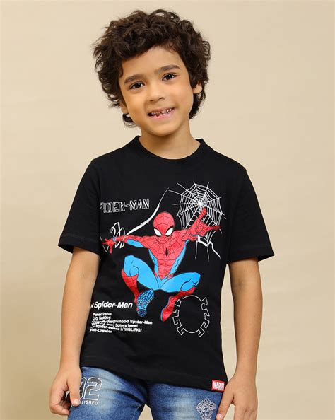 Spiderman Printed Regular Fit Tshirt For Boys – Kidsville